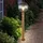 GLOBO Smart Gartenleuchte mit Bewegungsmelder Außenleuchte Stehlampe Holzoptik, App Steuerung dimmbar CCT, RGB LED 8,5W 806Lm, DxH 25x100 cm