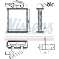 Nissens Wärmetauscher, Innenraumheizung 707313]