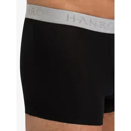 Hanro Cotton Essentials Boxershorts Schwarz / Weiß S 4er Pack
