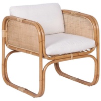 Casa Moro Rattanstuhl Rattansessel Bima mit Sitzkissen & Rückenkissen, aus Natur-Rattan handgefrtigter Relaxsessel