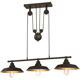 Westinghouse Iron Hill 3-flg. E27 31 cm geölte Bronze