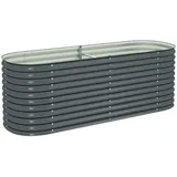vidaXL Garten-Hochbeet verzinkter Stahl 240 x 80 x 81 cm Grau