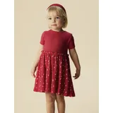 NAME IT Jerseykleid "NMFHAISY SS DRESS PB", Mädchen, Gr. 92, N-Gr, love potion, Jersey, Obermaterial: 95% Baumwolle, 5% Elasthan, bedruckt, unifarben, bequem, Rundhals, Kleider Jerseykleid