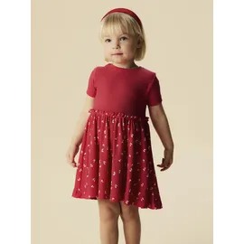 NAME IT Jerseykleid "NMFHAISY SS DRESS PB", Mädchen, Gr. 92, N-Gr, love potion, Jersey, Obermaterial: 95% Baumwolle, 5% Elasthan, bedruckt, unifarben, bequem, Rundhals, Kleider Jerseykleid