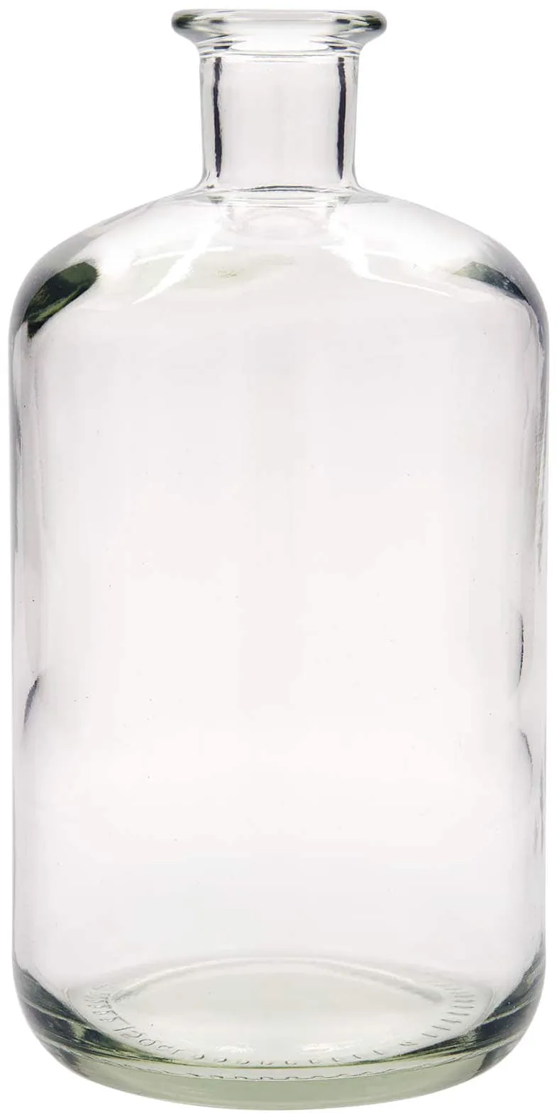 1.500 ml Bottiglia da farmacia, vetro, imboccatura: fascetta