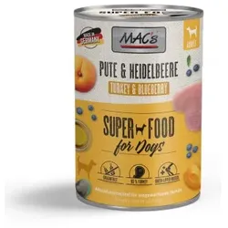 MAC's Nassfutter Hund Adult Pute & Heidelbeeren 6x400 g