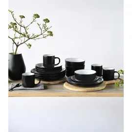 CreaTable NORDIC COOL BLACK Kombiservice 16-tlg. schwarz/weiß