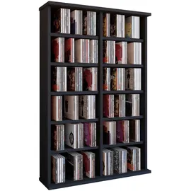 VCM Ronul CD-Regal 60 x 18 x 91,5 cm Schwarz