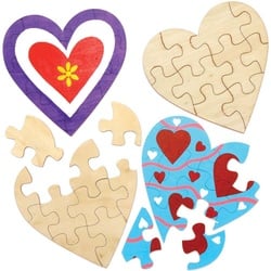 Herz Holzpuzzles  (pro Set 5) Mitgebsel