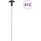 vidaXL Zeltheringe 12 Stk. 30 cm Ø7 mm Verzinkter Stahl