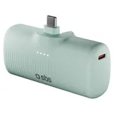 OEM SBS EcoPower 5000 mAh 10w Powerbank integriertem Usb-c-anschluss - Grün