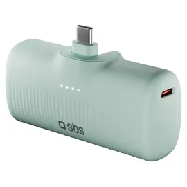 OEM SBS EcoPower 5000 mAh 10w Powerbank integriertem Usb-c-anschluss - Grün