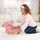 Bayer Puppenautositz mit Dach rosa/roségold 34cm