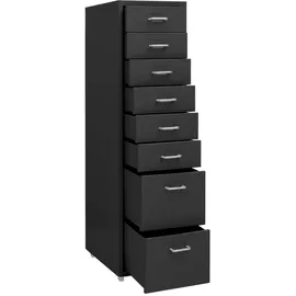 vidaXL Aktenschrank mit Rollen 28x41x109 cm Anthrazit