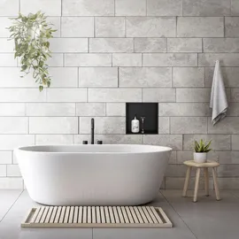 luxebath Wandnische Edelstahl 30x30x10 cm Schwarz