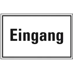 Aufkleber I Türhinweisschild Eingang, Folie, selbstklebend, 300x200mm
