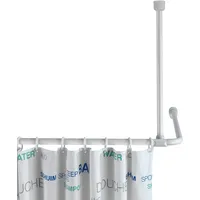 Wenko Deckenstütze für Dusch- und Badewannenstangen, für Stangen mit Ø 2/2,5 cm, zum Bohren – inkl. Befestigungsmaterial, rostfreies & langlebiges Aluminium, 57 cm