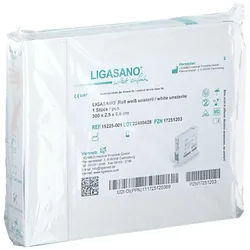 Ligasano Roll Weiß Verb.0,6x2,5x300 Cm Unsteril