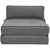 miliboo Schlafsessel KATY Polyester 1-Sitzer 80 x 90 x 100 cm Grau