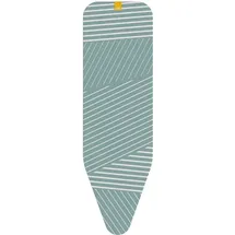 Joseph Joseph Flexa - Ersatz-Bügelbrettbezug mit Gummizug, lineares graues Muster, gepolstert mit 4 mm Schaumstoff, einfache Schnellmontage für Bretter 124 cm x 37 cm