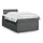 vidaXL Boxspringbett mit Matratze Dunkelgrau 120x200 cm Stoff