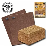 Corvus A600057 - Kids at Work Schleifklotz aus Kork, klein, inkl. Schleifpapier