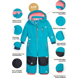 KILLTEC FIRST INSTINCT by killtec Kinder Skioverall mit Kapuze FISW 46 MNS ONPC, türkis, 122/128, 43399-000