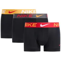 Nike Trunk Boxershorts Schwarz / Rot / Orange XL 3er Pack