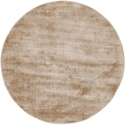 Teppich CARPETFINE "Ava Viskoseteppich", beige, H:13mm Ø:160cm, Viskose, Teppiche, Seidenoptik, leichter Glanz, Wohnzimmer