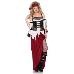 Leg Avenue Kostüm Südseepiratin Kostüm, Piratenkleid für Piratenschätzchen rot L