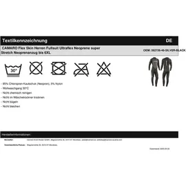Camaro Neoprenanzug Flex Skin Schwarz 5XL