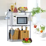 ARBGO 3 Regal Lagerregal, Schwerlastregal, Küchen-Organizer, aus Metall, Metallregal Steckregal Haushaltsregal Standregal, für Waschküche, Badezimmer, Küche, Büro, Speisekammer