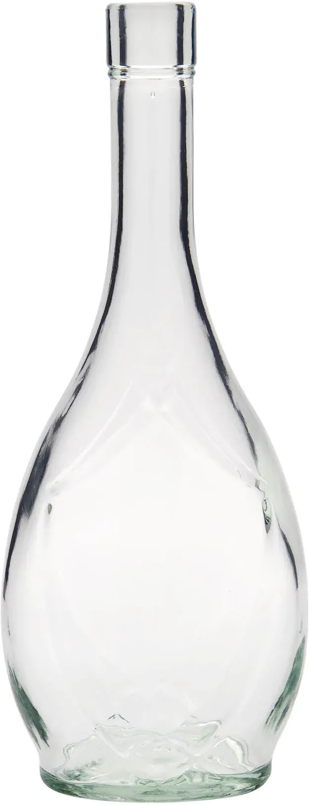 Botella de vidrio 'Saragossa' de 500 ml, ovalada, boca: corcho