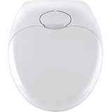 WENKO Family Toiletten-Doppelsitz, Absenkautomatik, Fix-Clip Hygiene Kunststoffbefestigung, Thermoplast, Weiß