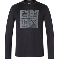 Super.natural Herren Swiss Lodge Longsleeve (Größe L, schwarz)