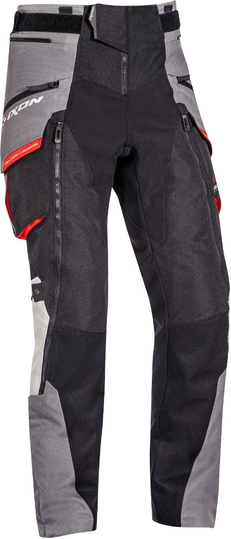 Ixon Ragnar Motorfiets textiel broek, zwart-rood, 4XL Voorman