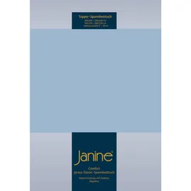 JANINE Topper-Spannbetttuch 5001 Jersey 90 x 200 - 100 x 220 cm perlblau