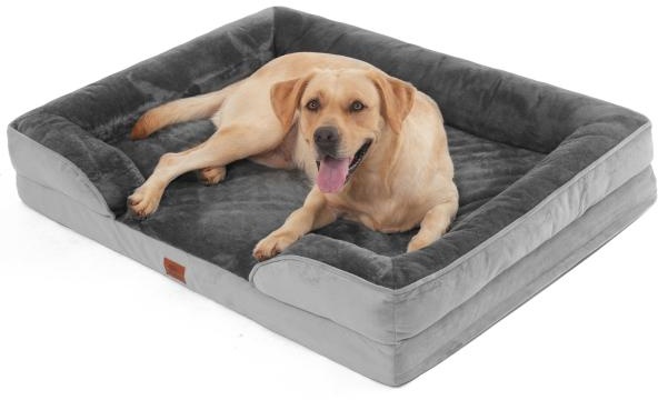 Hundesofa Grosse Hunde, Hundecouch Flauschig, Hundebett Waschbar, rutschfest Hundebetten, Weich Bequem Hundebett, Haustierbett für mittlere große Hunde (107 * 81 * 18cm)