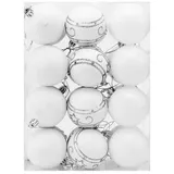 CASARIA Weihnachtsbaumkugeln 24er Set, weiß