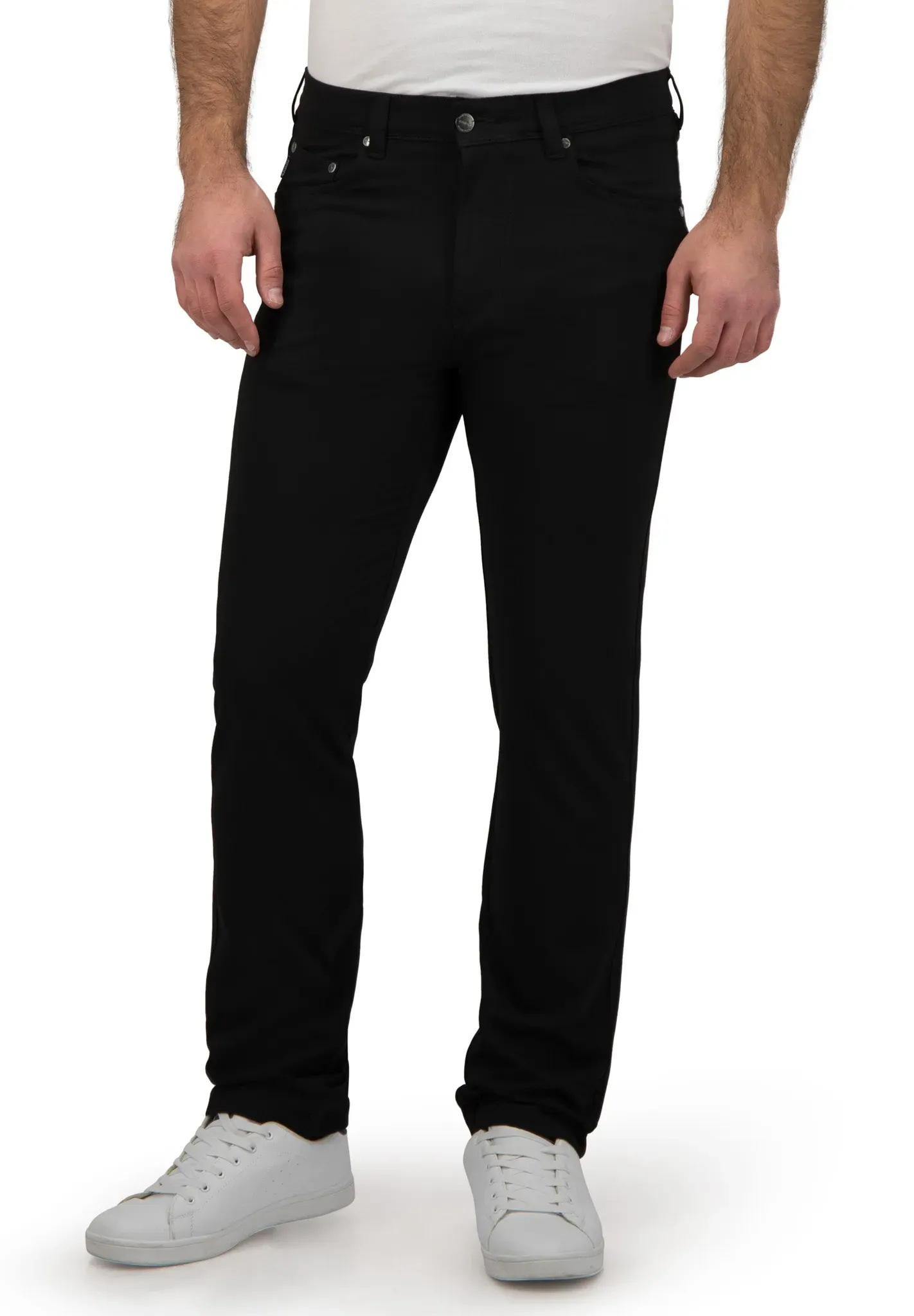 Bequeme Jeans BRÜHL "Genua III 1" Gr. 34, EURO-Größen, schwarz Herren Jeans 5-Pocket-Jeans Straight-fit-Jeans Stretchjeans Stretch