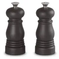 Le Creuset Pfeffer/Salz Set, Pfeffermühle + Salzmühle, Schwarz