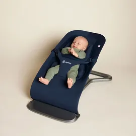Ergobaby Evolve Bouncer, Babywippe für Neugeborene Midnight Blue