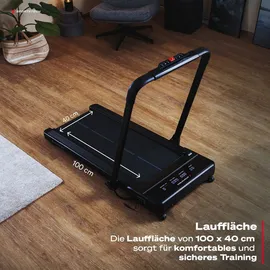 Sportstech Laufband sPad1000 | Treadmill bis 12 km/h | 19% Steigung - Schwarz