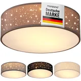 monzana Sternenhimmel 1-flammig 30 cm taupe rund