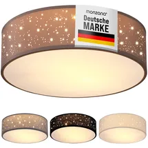 monzana Sternenhimmel 1-flammig 30 cm taupe rund
