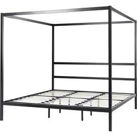 Beliani Himmelbett 180 x 200 cm Schwarz