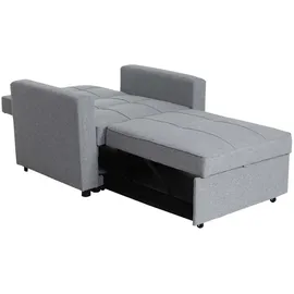 Mendler Schlafsessel HWC-L90 Stoff/Textil 101 x 90 x 103 cm Grau