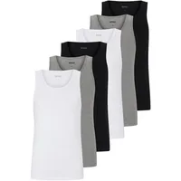 Boss Herren Tank Top, 6er Pack - Classic, Unterhemd, ohne Arm, Rundhals, Mehrfarbig M