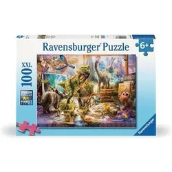 RAVENSBURGER 12000863 Kinderpuzzle 100 XXL Teile Dinos im Kinderzimmer