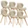 [en.casa] Esszimmerstuhl Älmhult Kunstleder beige 6er Set